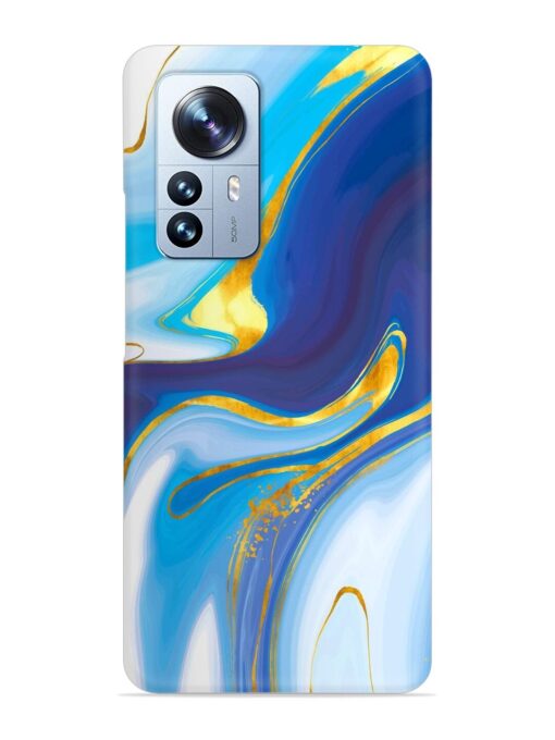 Watercolor Background With Golden Foil Snap Case for Xiaomi Mi 12 Pro (5G)