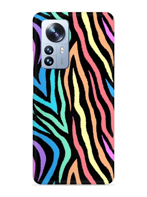 Colorful Abstract Zebra Snap Case for Xiaomi Mi 12 Pro (5G)