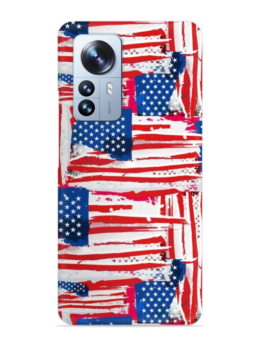 Usa Flag Seamless Snap Case for Xiaomi Mi 12 Pro (5G) Zapvi