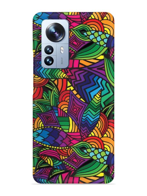 Abstract Multicolor Seamless Snap Case for Xiaomi Mi 12 Pro (5G) Zapvi