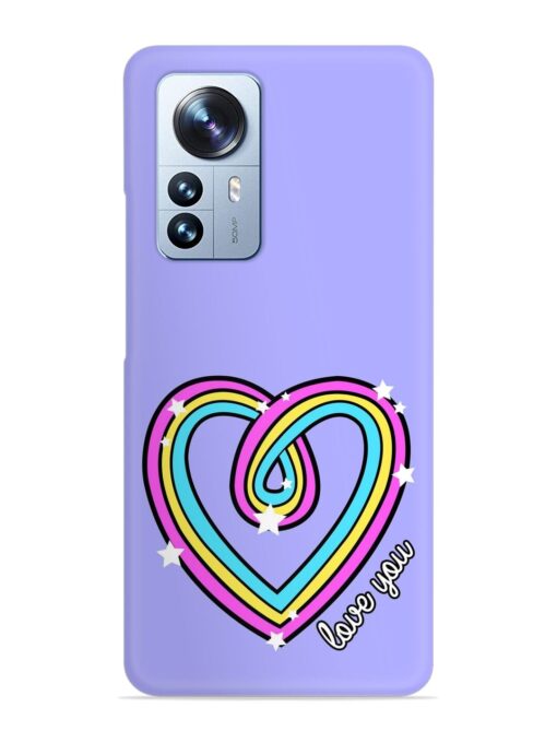 Colorful Rainbow Heart Snap Case for Xiaomi Mi 12 Pro (5G) Zapvi