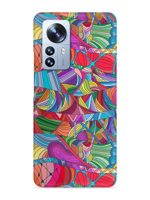 Seamless Patterns Hand Drawn Snap Case for Xiaomi Mi 12 Pro (5G) Zapvi