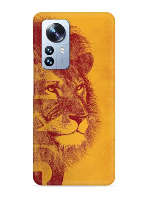 Gold Lion Crown Art Snap Case for Xiaomi Mi 12 Pro (5G)