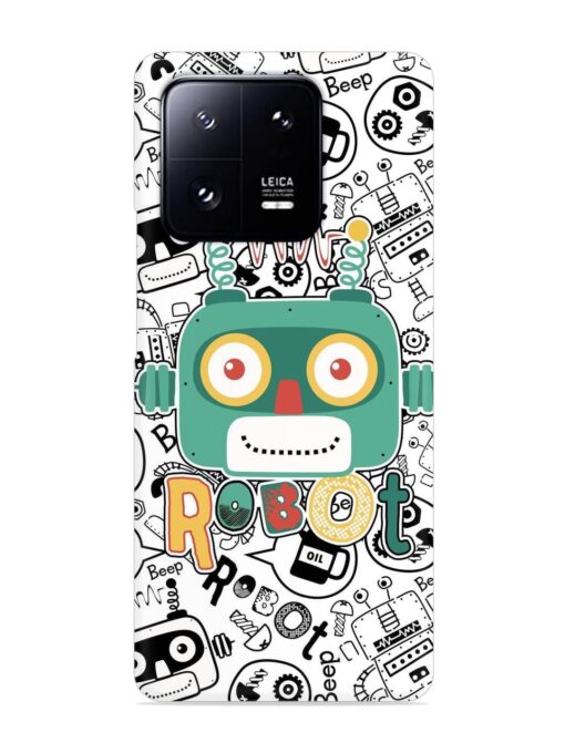 Robot Modern Seamless Pattern Snap Case for Xiaomi Mi 13 Pro (5G) Zapvi