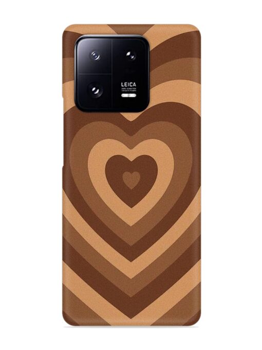 Brown Heart Snap Case for Xiaomi Mi 13 Pro (5G)