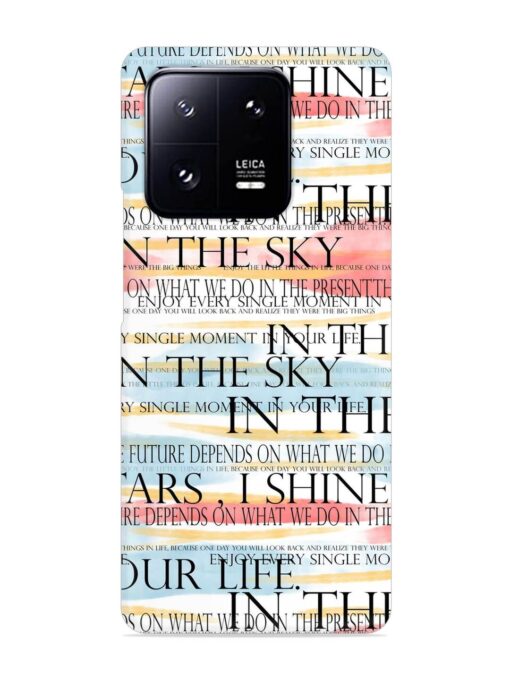 Seamless Slogans Pattern Snap Case for Xiaomi Mi 13 Pro (5G) Zapvi