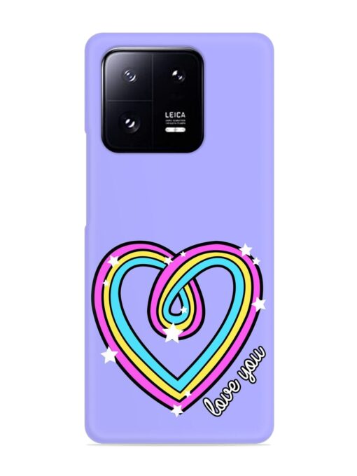 Colorful Rainbow Heart Snap Case for Xiaomi Mi 13 Pro (5G) Zapvi