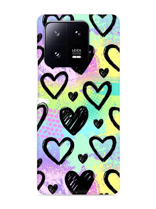 Bright Pattern Hearts Snap Case for Xiaomi Mi 13 Pro (5G)