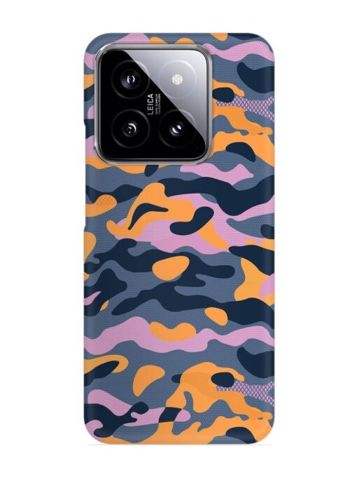 Camouflage Army Military English Orange Art Snap Case for Xiaomi Mi 14 (5G) Zapvi