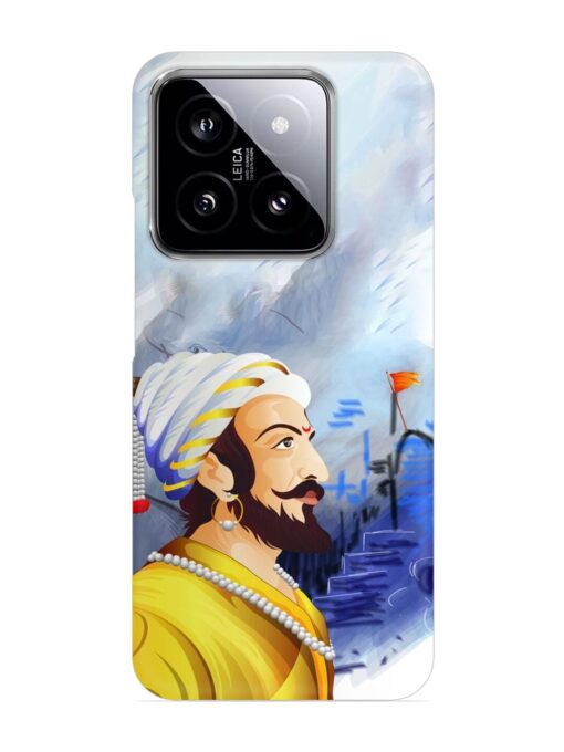 Shivaji Maharaj Color Paint Art Snap Case for Xiaomi Mi 14 (5G) Zapvi