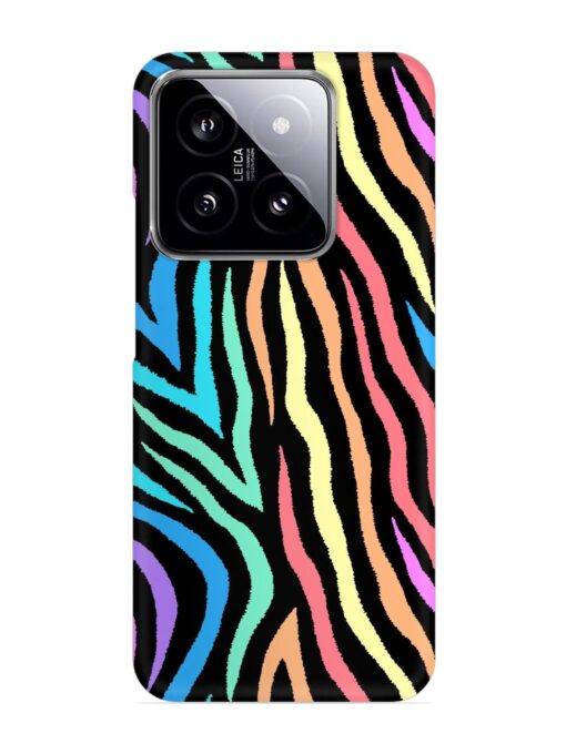 Colorful Abstract Zebra Snap Case for Xiaomi Mi 14 (5G)