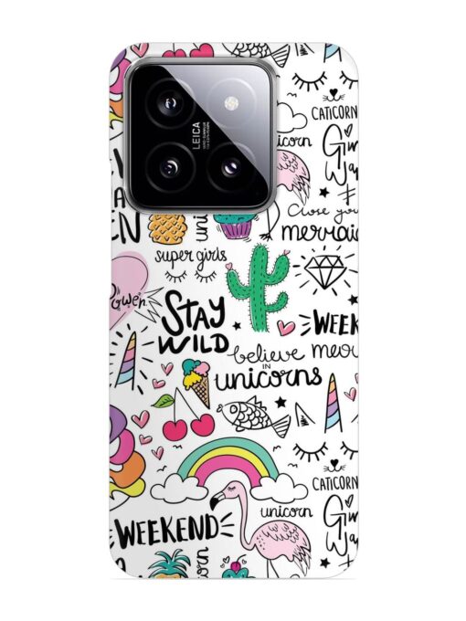 Unicorn Ice Cream Snap Case for Xiaomi Mi 14 (5G) Zapvi