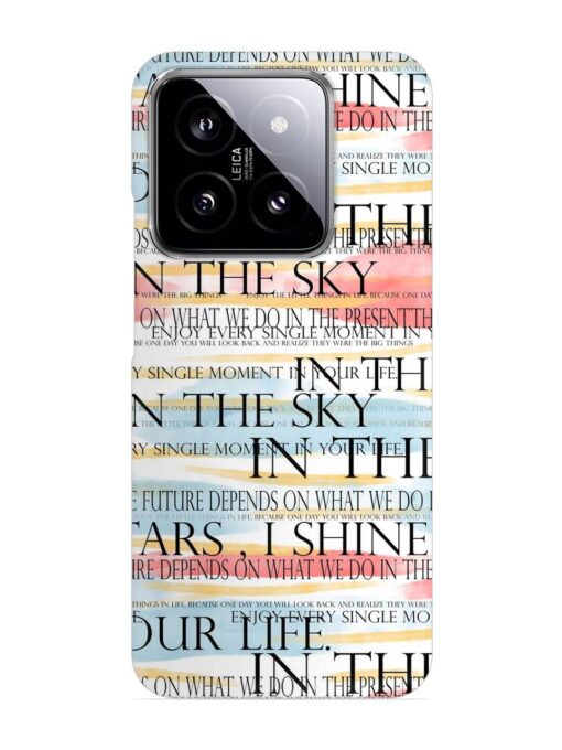 Seamless Slogans Pattern Snap Case for Xiaomi Mi 14 (5G)