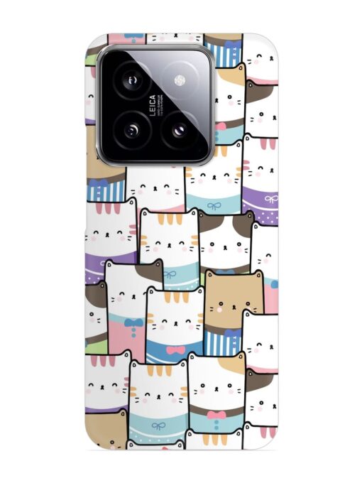 Cute Adorable Cat Snap Case for Xiaomi Mi 14 (5G) Zapvi