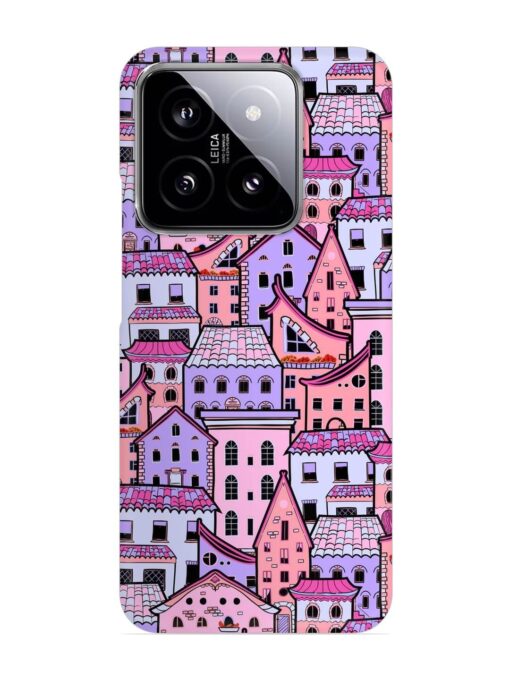 Seamless Pattern Houses Snap Case for Xiaomi Mi 14 (5G) Zapvi