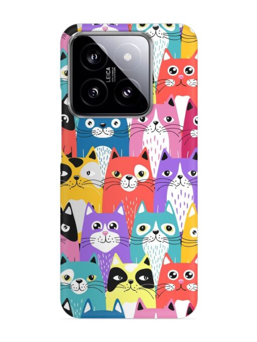 Funny Cartoon Cats Snap Case for Xiaomi Mi 14 (5G)