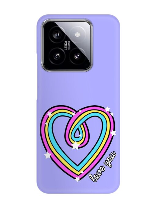 Colorful Rainbow Heart Snap Case for Xiaomi Mi 14 (5G) Zapvi