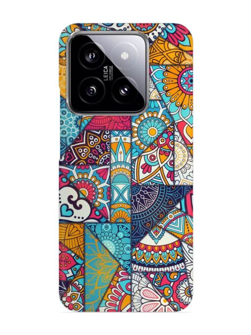 Patchwork Pattern Vintage Snap Case for Xiaomi Mi 14 (5G) Zapvi