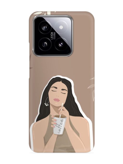 Girl With Coffee Snap Case for Xiaomi Mi 14 (5G) Zapvi