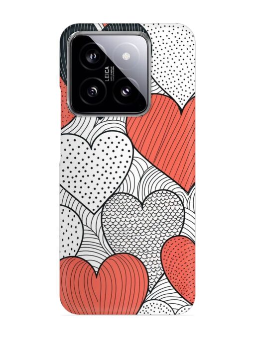 Girly Heart Seamless Snap Case for Xiaomi Mi 14 (5G) Zapvi