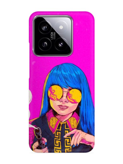 Aesthetic Anime Girl Snap Case for Xiaomi Mi 14 (5G)