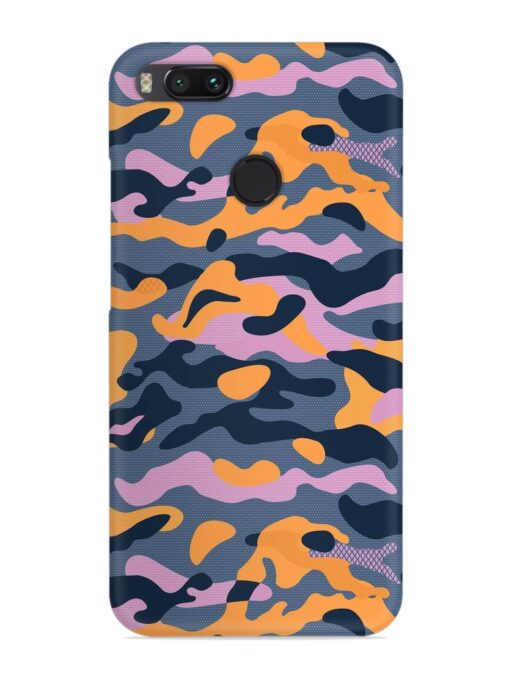 Camouflage Army Military English Orange Art Snap Case for Xiaomi Mi A1 Zapvi