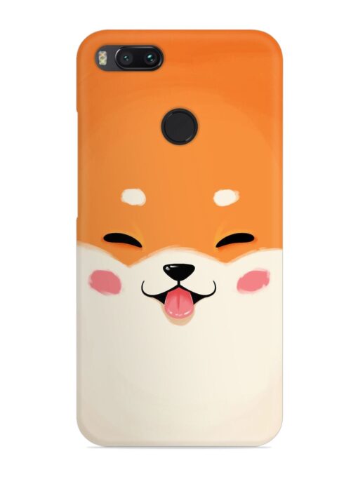 Cute Dog Face Vector Snap Case for Xiaomi Mi A1 Zapvi