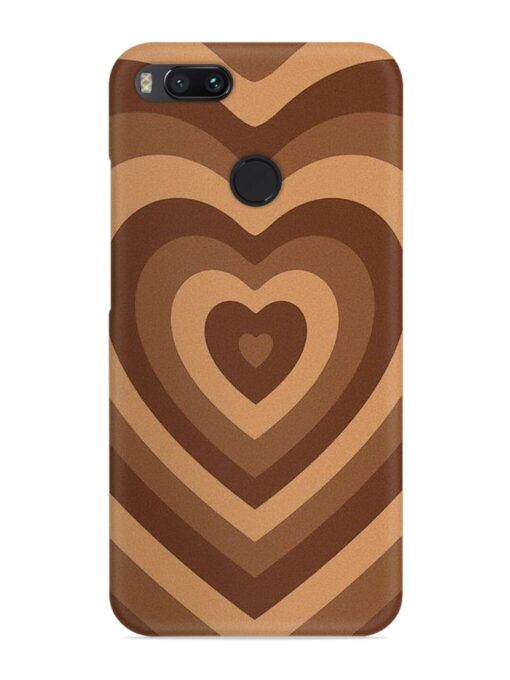 Brown Heart Snap Case for Xiaomi Mi A1 Zapvi