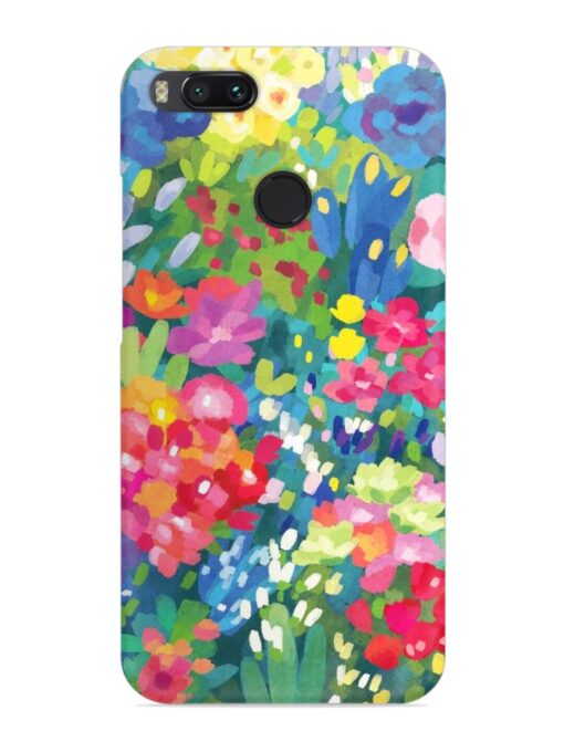 Watercolor Flower Art Snap Case for Xiaomi Mi A1 Zapvi