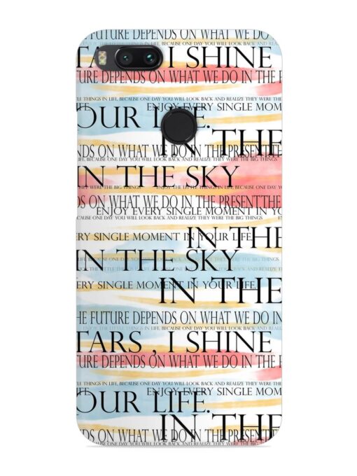 Seamless Slogans Pattern Snap Case for Xiaomi Mi A1