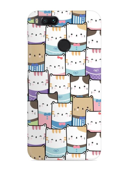 Cute Adorable Cat Snap Case for Xiaomi Mi A1 Zapvi