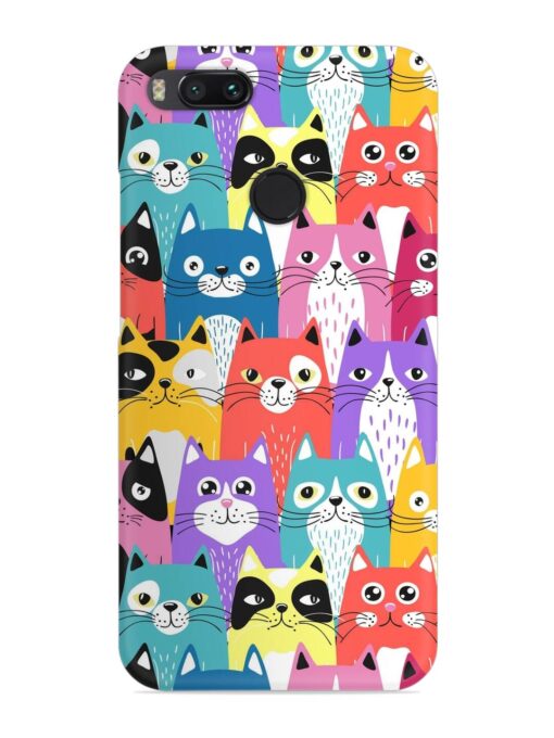 Funny Cartoon Cats Snap Case for Xiaomi Mi A1