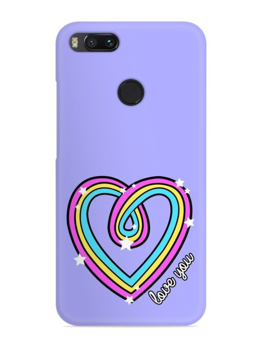 Colorful Rainbow Heart Snap Case for Xiaomi Mi A1 Zapvi