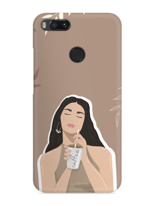 Girl With Coffee Snap Case for Xiaomi Mi A1 Zapvi