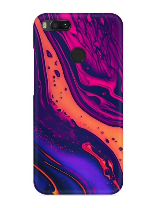 Fluid Blue Pink Art Snap Case for Xiaomi Mi A1 Zapvi