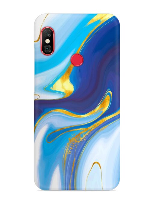 Watercolor Background With Golden Foil Snap Case for Xiaomi Mi A2