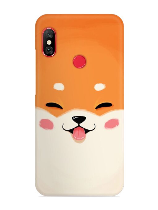 Cute Dog Face Vector Snap Case for Xiaomi Mi A2 Zapvi