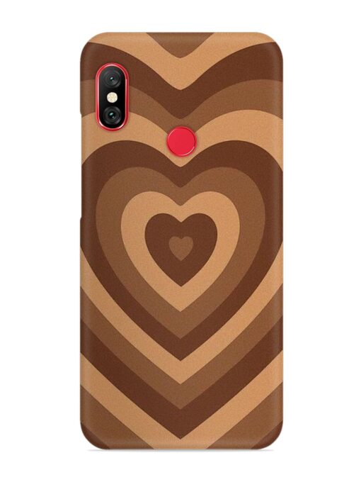 Brown Heart Snap Case for Xiaomi Mi A2