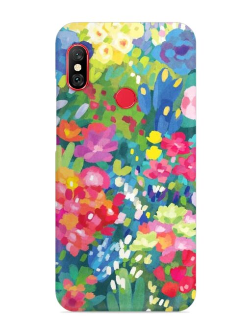 Watercolor Flower Art Snap Case for Xiaomi Mi A2