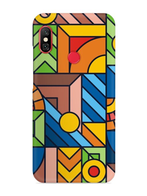 Colorful Geometric Snap Case for Xiaomi Mi A2 Zapvi