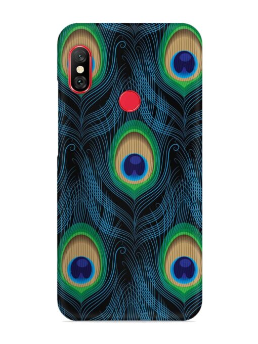 Seamless Pattern Peacock Snap Case for Xiaomi Mi A2