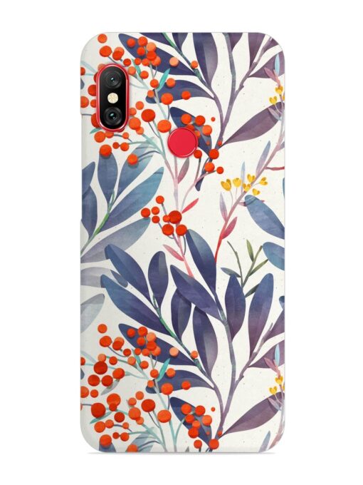 Seamless Floral Pattern Snap Case for Xiaomi Mi A2 Zapvi