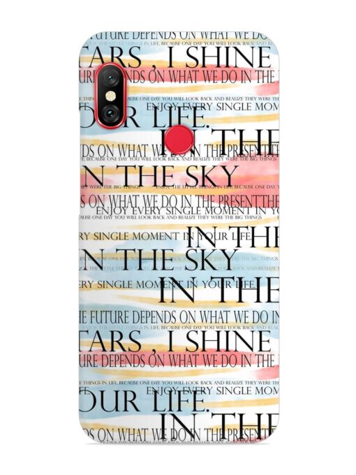 Seamless Slogans Pattern Snap Case for Xiaomi Mi A2