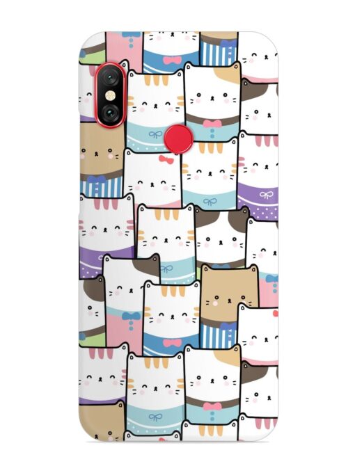 Cute Adorable Cat Snap Case for Xiaomi Mi A2 Zapvi