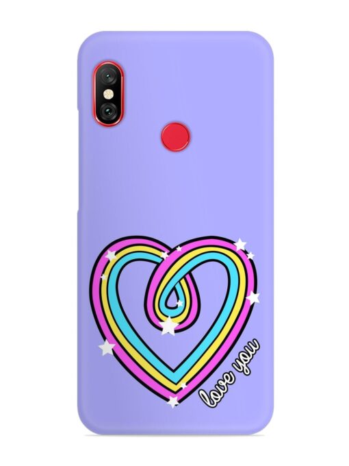 Colorful Rainbow Heart Snap Case for Xiaomi Mi A2