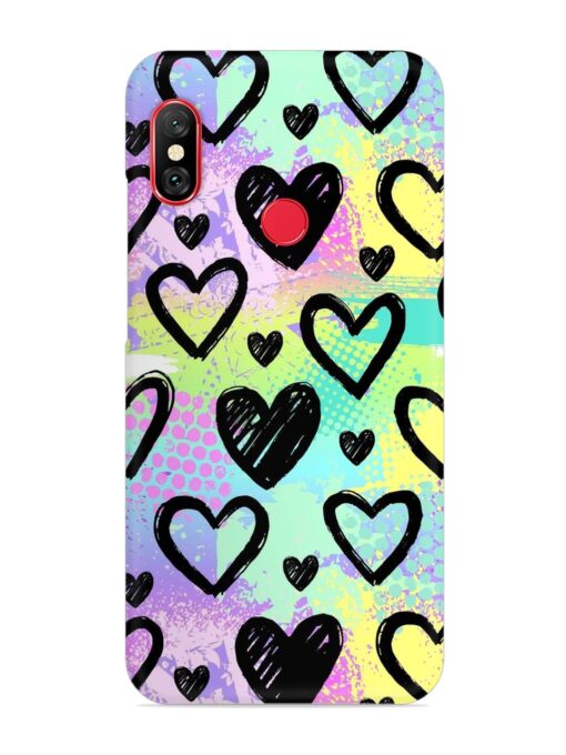 Bright Pattern Hearts Snap Case for Xiaomi Mi A2