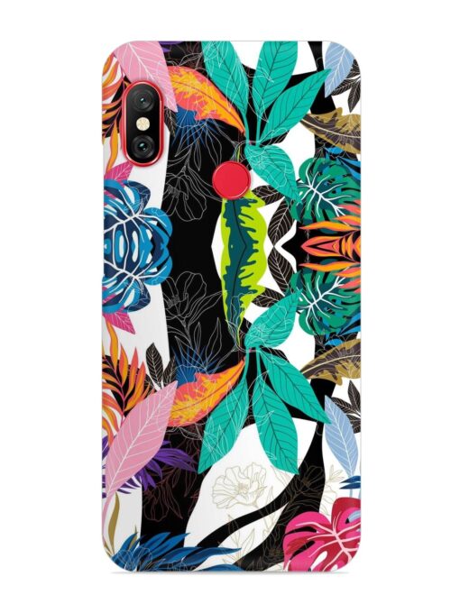 Floral Pattern Bright Snap Case for Xiaomi Mi A2 Zapvi