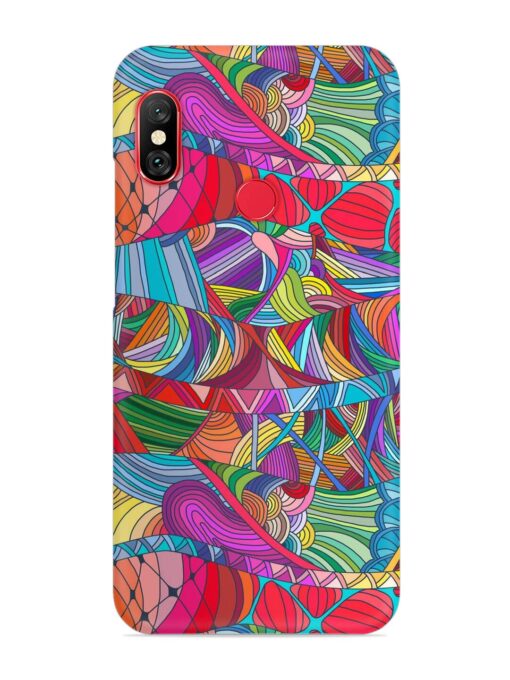 Seamless Patterns Hand Drawn Snap Case for Xiaomi Mi A2 Zapvi