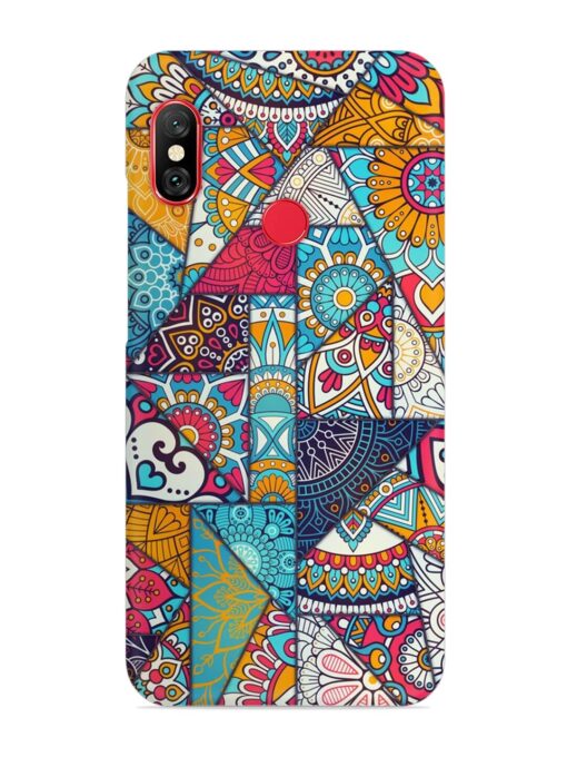 Patchwork Pattern Vintage Snap Case for Xiaomi Mi A2 Zapvi