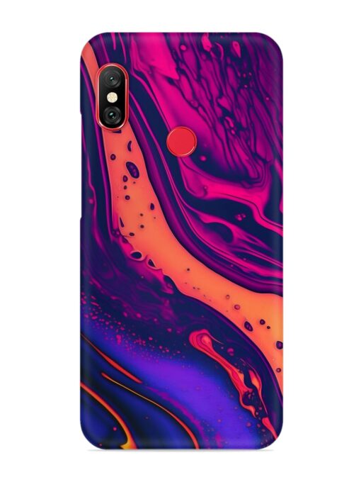 Fluid Blue Pink Art Snap Case for Xiaomi Mi A2